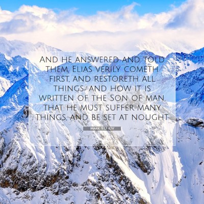 Picture 07 - Mark 9:12 KJV - And he answered and told them, Elias verily - Bible Verse Picture