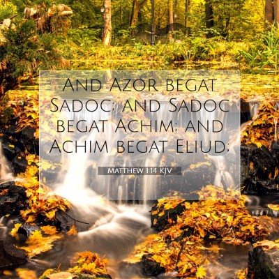 Picture 07 - Matthew 1:14 KJV - And Azor begat Sadoc; and Sadoc begat Achim; and - Bible Verse Picture