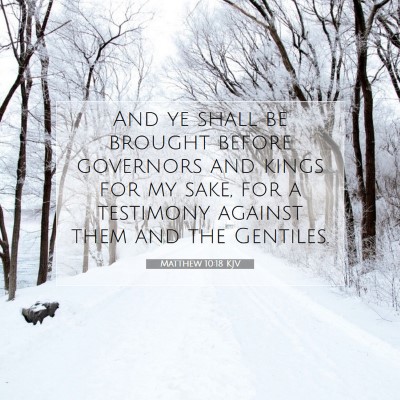 Picture 07 - Matthew 10:18 KJV - And ye shall be brought before governors and - Bible Verse Picture