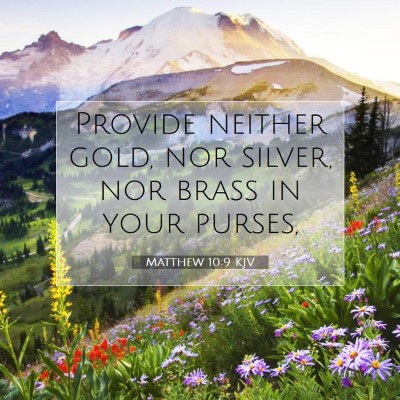 Picture 07 - Matthew 10:9 KJV - Provide neither gold, nor silver, nor brass in - Bible Verse Picture