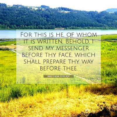 Picture 07 - Matthew 11:10 KJV - For this is he, of whom it is written, Behold, I - Bible Verse Picture
