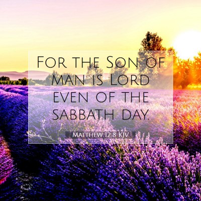 Picture 07 - Matthew 12:8 KJV - For the Son of man is Lord even of the sabbath - Bible Verse Picture