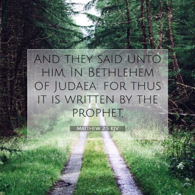 Picture 07 - Matthew 2:5 KJV - And they said unto him, In Bethlehem of Judaea: - Bible Verse Picture