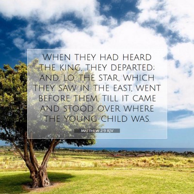 Picture 07 - Matthew 2:9 KJV - When they had heard the king, they departed; and, - Bible Verse Picture