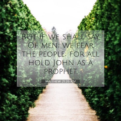 Picture 07 - Matthew 21:26 KJV - But if we shall say, Of men; we fear the people; - Bible Verse Picture
