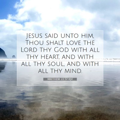 Picture 07 - Matthew 22:37 KJV - Jesus said unto him, Thou shalt love the Lord thy - Bible Verse Picture