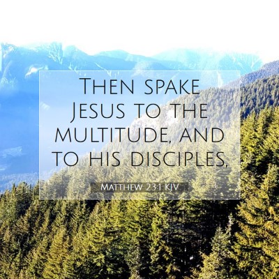 Picture 07 - Matthew 23:1 KJV - Then spake Jesus to the multitude, and to his - Bible Verse Picture