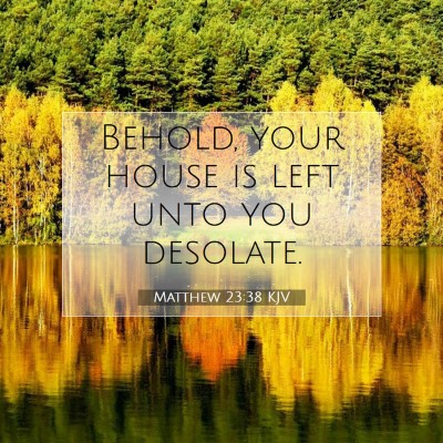 Picture 07 - Matthew 23:38 KJV - Behold, your house is left unto you - Bible Verse Picture