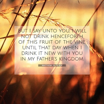 Picture 07 - Matthew 26:29 KJV - But I say unto you, I will not drink henceforth - Bible Verse Picture