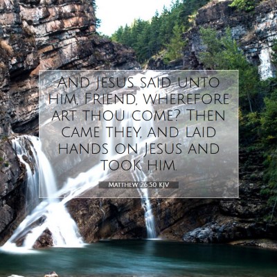 Picture 07 - Matthew 26:50 KJV - And Jesus said unto him, Friend, wherefore art - Bible Verse Picture