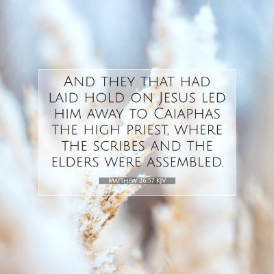 Picture 07 - Matthew 26:57 KJV - And they that had laid hold on Jesus led him away - Bible Verse Picture