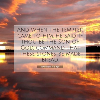 Picture 07 - Matthew 4:3 KJV - And when the tempter came to him, he said, If - Bible Verse Picture