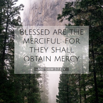 Picture 07 - Matthew 5:7 KJV - Blessed are the merciful: for they shall obtain - Bible Verse Picture