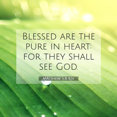 Picture 07 - Matthew 5:8 KJV - Blessed are the pure in heart: for they shall see - Bible Verse Picture