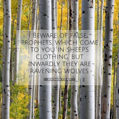 Picture 07 - Matthew 7:15 KJV - Beware of false prophets, which come to you in - Bible Verse Picture
