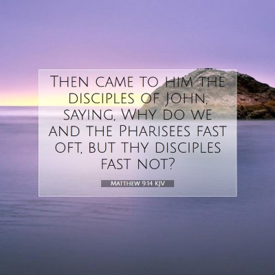 Picture 07 - Matthew 9:14 KJV - Then came to him the disciples of John, saying, - Bible Verse Picture