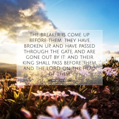 Picture 07 - Micah 2:13 KJV - The breaker is come up before them: they have - Bible Verse Picture
