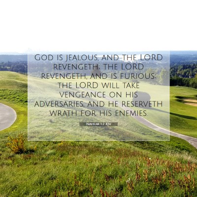 Picture 07 - Nahum 1:2 KJV - God is jealous, and the LORD revengeth; the LORD - Bible Verse Picture