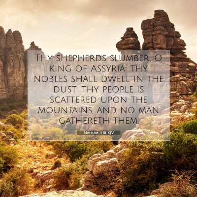 Picture 07 - Nahum 3:18 KJV - Thy shepherds slumber, O king of Assyria: thy - Bible Verse Picture