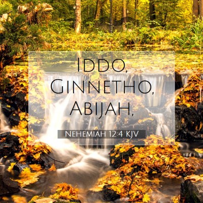 Picture 07 - Nehemiah 12:4 KJV - Iddo, Ginnetho, - Bible Verse Picture
