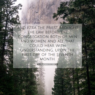 Picture 07 - Nehemiah 8:2 KJV - And Ezra the priest brought the law before the - Bible Verse Picture