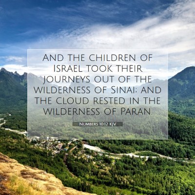 Picture 07 - Numbers 10:12 KJV - And the children of Israel took their journeys - Bible Verse Picture