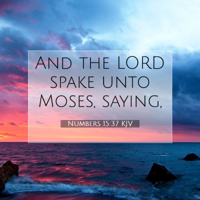 Picture 07 - Numbers 15:37 KJV - And the LORD spake unto Moses, - Bible Verse Picture