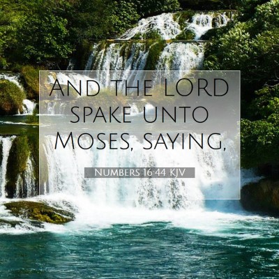 Picture 07 - Numbers 16:44 KJV - And the LORD spake unto Moses, - Bible Verse Picture
