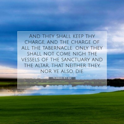 Picture 07 - Numbers 18:3 KJV - And they shall keep thy charge, and the charge of - Bible Verse Picture
