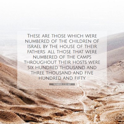 Picture 07 - Numbers 2:32 KJV - These are those which were numbered of the - Bible Verse Picture