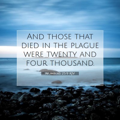 Picture 07 - Numbers 25:9 KJV - And those that died in the plague were twenty and - Bible Verse Picture