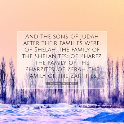 Picture 07 - Numbers 26:20 KJV - And the sons of Judah after their families were; - Bible Verse Picture