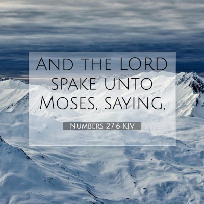 Picture 07 - Numbers 27:6 KJV - And the LORD spake unto Moses, - Bible Verse Picture