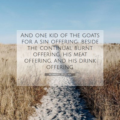 Picture 07 - Numbers 29:25 KJV - And one kid of the goats for a sin offering; - Bible Verse Picture