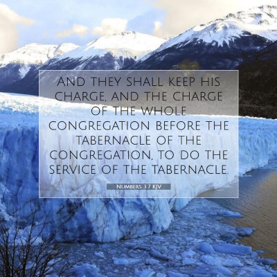 Picture 07 - Numbers 3:7 KJV - And they shall keep his charge, and the charge of - Bible Verse Picture