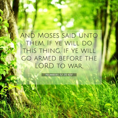 Picture 07 - Numbers 32:20 KJV - And Moses said unto them, If ye will do this - Bible Verse Picture