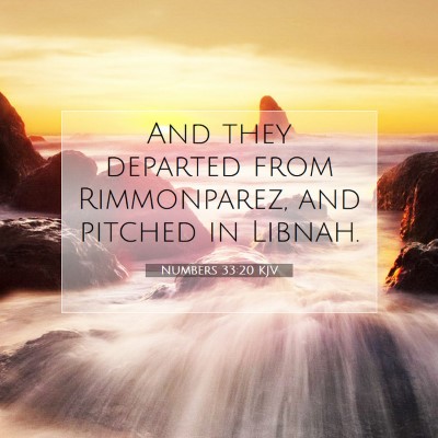 Picture 07 - Numbers 33:20 KJV - And they departed from Rimmonparez, and pitched - Bible Verse Picture