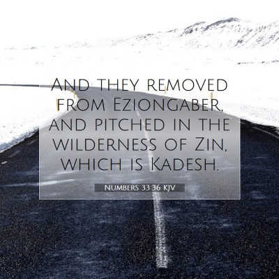 Picture 07 - Numbers 33:36 KJV - And they removed from Eziongaber, and pitched in - Bible Verse Picture