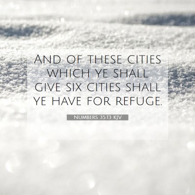 Picture 07 - Numbers 35:13 KJV - And of these cities which ye shall give six - Bible Verse Picture