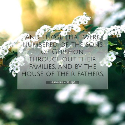 Picture 07 - Numbers 4:38 KJV - And those that were numbered of the sons of - Bible Verse Picture