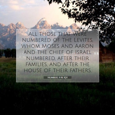 Picture 07 - Numbers 4:46 KJV - All those that were numbered of the Levites, whom - Bible Verse Picture