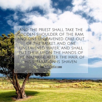 Picture 07 - Numbers 6:19 KJV - And the priest shall take the sodden shoulder of - Bible Verse Picture