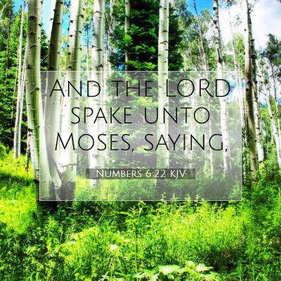 Picture 07 - Numbers 6:22 KJV - And the LORD spake unto Moses, - Bible Verse Picture