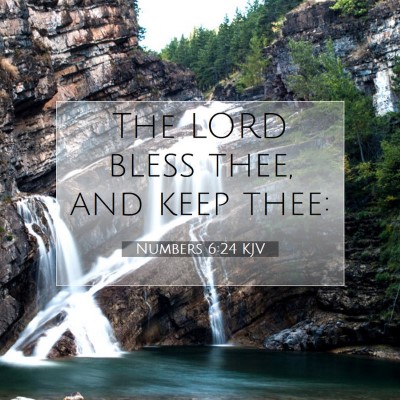 Picture 07 - Numbers 6:24 KJV - The LORD bless thee, and keep - Bible Verse Picture