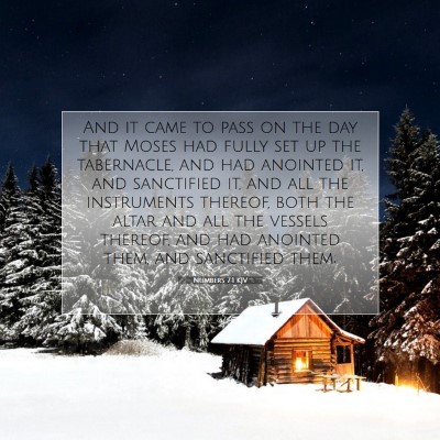 Picture 07 - Numbers 7:1 KJV - And it came to pass on the day that Moses had - Bible Verse Picture