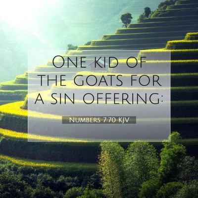 Picture 07 - Numbers 7:70 KJV - One kid of the goats for a sin - Bible Verse Picture