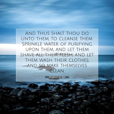 Picture 07 - Numbers 8:7 KJV - And thus shalt thou do unto them, to cleanse - Bible Verse Picture