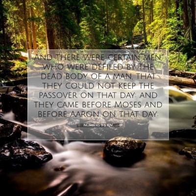 Picture 07 - Numbers 9:6 KJV - And there were certain men, who were defiled by - Bible Verse Picture