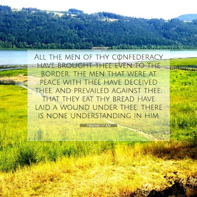 Picture 07 - Obadiah 1:7 KJV - All the men of thy confederacy have brought thee - Bible Verse Picture