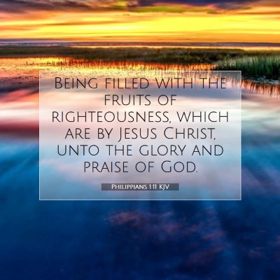 Picture 07 - Philippians 1:11 KJV - Being filled with the fruits of righteousness, - Bible Verse Picture